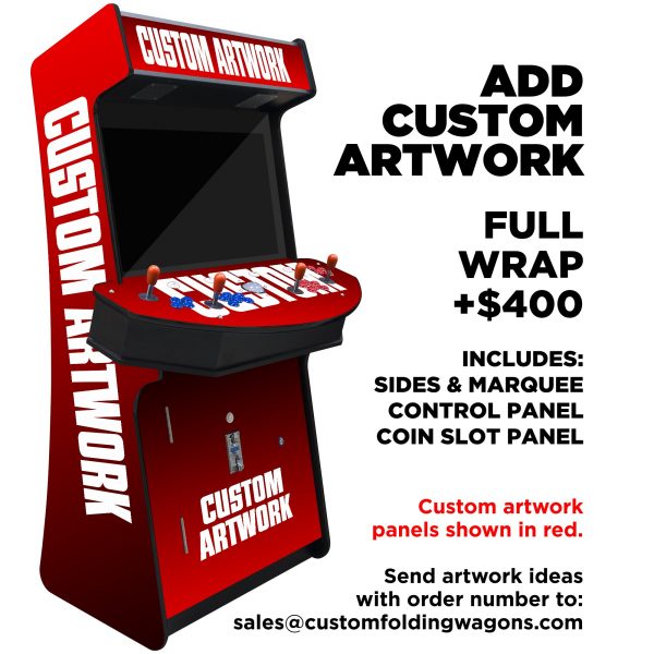 4 PLAYER SLIM STAND-UP ARCADE WITH TRACKBALL | 32" LCD MONITOR | 3500-4500 CLASSIC GAMES | INCLUDES 2 TALL STOOLS - Image 3