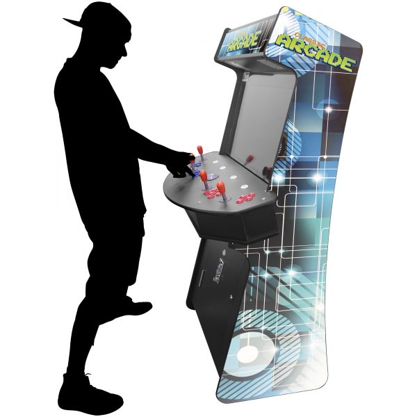 4 PLAYER SLIM STAND-UP ARCADE WITH TRACKBALL | 32" LCD MONITOR | 3500-4500 CLASSIC GAMES | INCLUDES 2 TALL STOOLS - Image 6