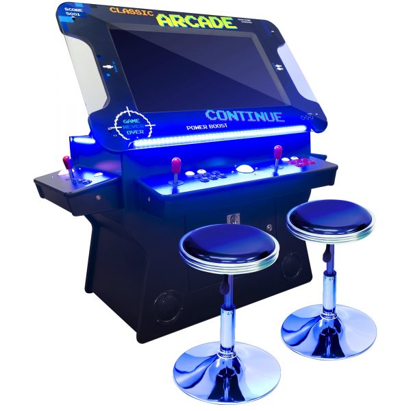 2 PLAYER 3 SIDED 26"-32" 1162-3500 TILT-SCREEN COCKTAIL ARCADE | STOOLS INCLUDED