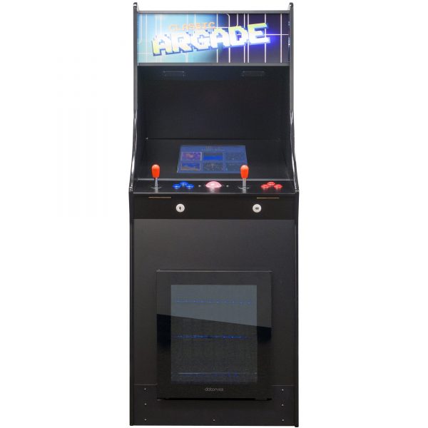 2 PLAYER STAND UP FULL SIZE | 60-3500 GAMES | CLASSIC VIDEO GAME ARCADE WITH BUILT IN REFRIGERATOR | TRACKBALL | STOOLS INCLUDED - Image 4