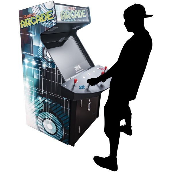 4 PLAYER STAND UP FULL SIZE | 3500-4500 GAMES | 32" CLASSIC VIDEO GAME ARCADE | TRACKBALL | STOOLS INCLUDED