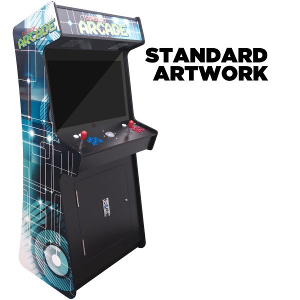2 PLAYER STAND UP SLIM | 3500 GAMES | 32" CLASSIC VIDEO GAME ARCADE | TRACKBALL | STOOLS INCLUDED - Image 7