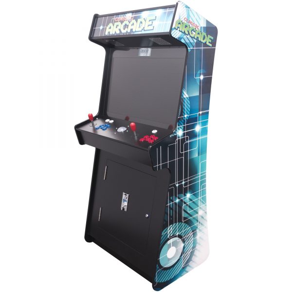 2 PLAYER STAND UP SLIM | 3500 GAMES | 32" CLASSIC VIDEO GAME ARCADE | TRACKBALL | STOOLS INCLUDED - Image 8