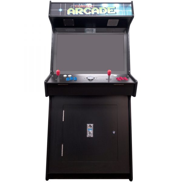 2 PLAYER STAND UP SLIM | 3500 GAMES | 32" CLASSIC VIDEO GAME ARCADE | TRACKBALL | STOOLS INCLUDED - Image 2
