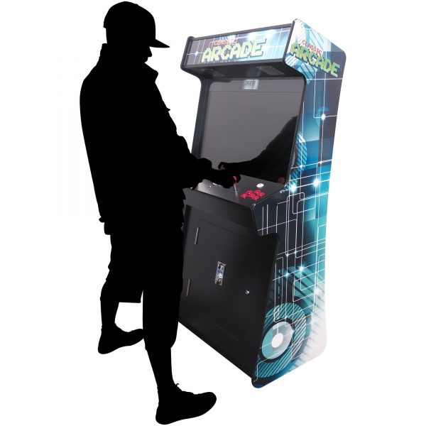 2 PLAYER STAND UP SLIM | 3500 GAMES | 32" CLASSIC VIDEO GAME ARCADE | TRACKBALL | STOOLS INCLUDED