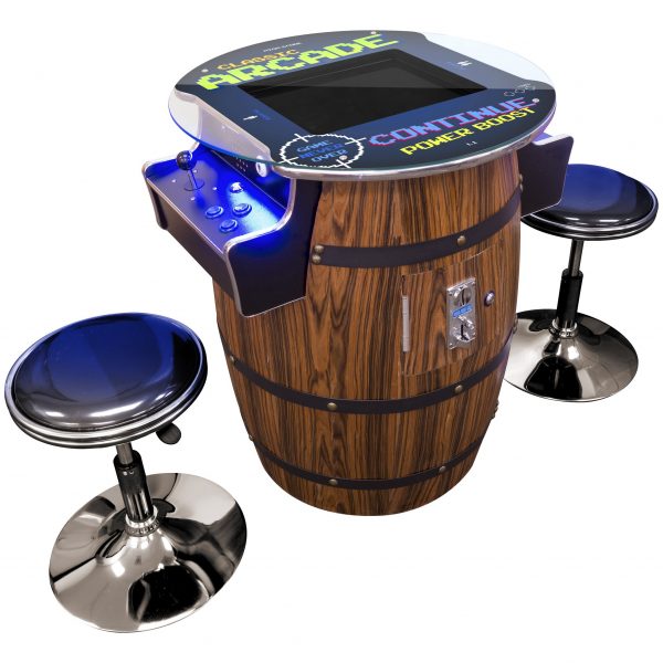 2 PLAYER MID-SIZE WINE BARREL PUB STYLE ARCADE - Image 6