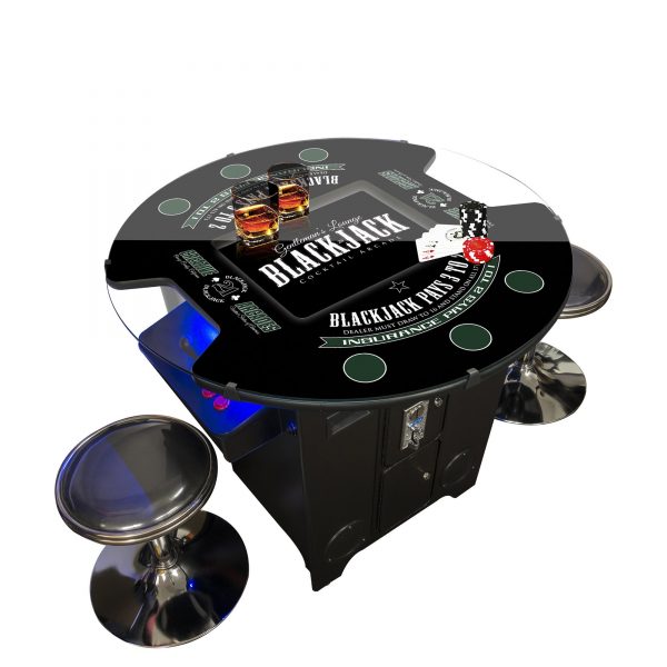 2 PLAYER BLACKJACK COCKTAIL ARCADE | STOOLS INCLUDED