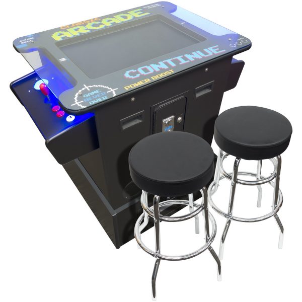 2 PLAYER | 60-412 GAMES | 26" SCREEN | COCKTAIL ARCADE WITH TRACKBALL | STOOLS INCLUDED - Image 2