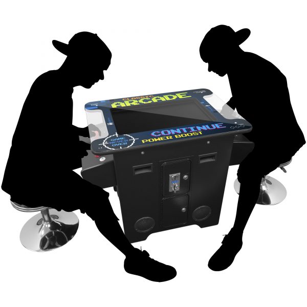 2 PLAYER | 60-412 GAMES | 26" SCREEN | COCKTAIL ARCADE WITH TRACKBALL | STOOLS INCLUDED