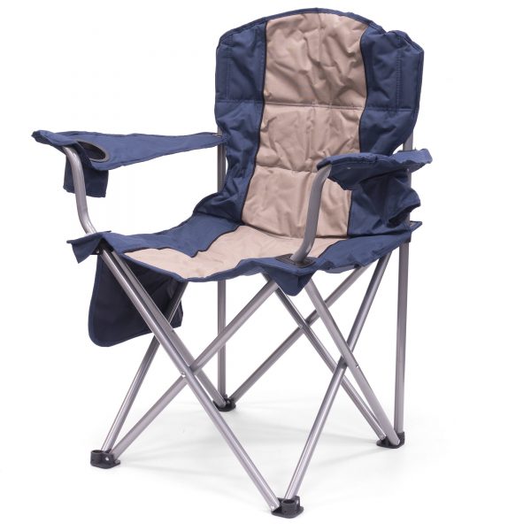 BIG BOY PADDED FOLDING CHAIR - BLUE/BEIGE - Image 3