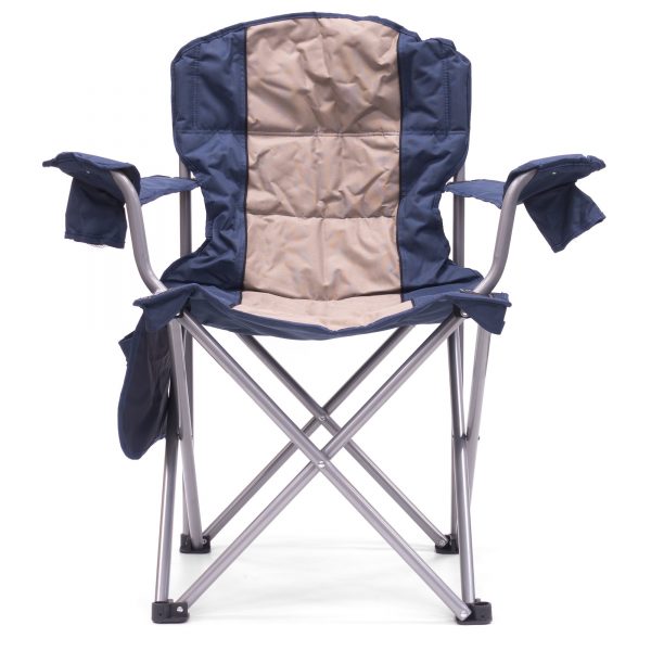 BIG BOY PADDED FOLDING CHAIR - BLUE/BEIGE - Image 5