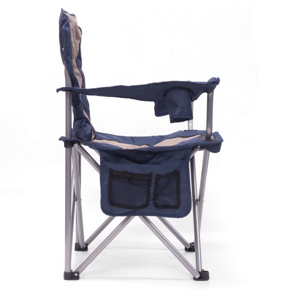 BIG BOY PADDED FOLDING CHAIR - BLUE/BEIGE - Image 6