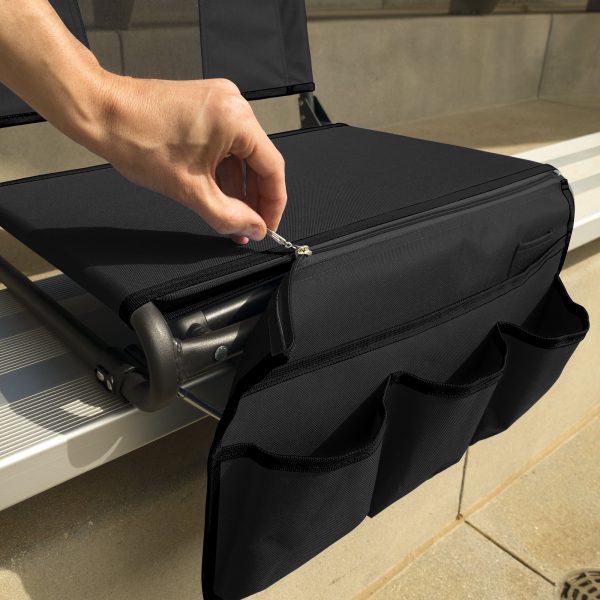 FOLDING STADIUM BLEACHER CHAIR - BLACK/BLACK - Image 4