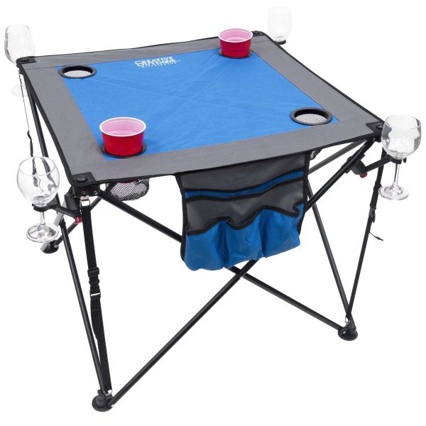 FOLDING WINE TABLE - BLUE/GRAY - Image 2
