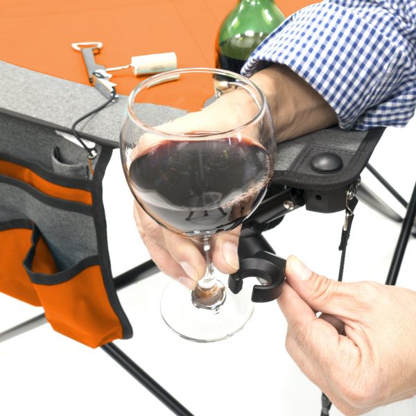 FOLDING WINE TABLE - ORANGE/GRAY - Image 2