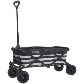 ALL-TERRAIN FOLDING WAGON | BLACK AND WHITE STRIPES