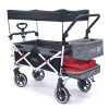 PUSH PULL TITANIUM SERIES PLUS FOLDING WAGON STROLLER WITH CANOPY | BLACK