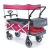 PUSH PULL TITANIUM SERIES PLUS FOLDING WAGON STROLLER WITH CANOPY | PINK
