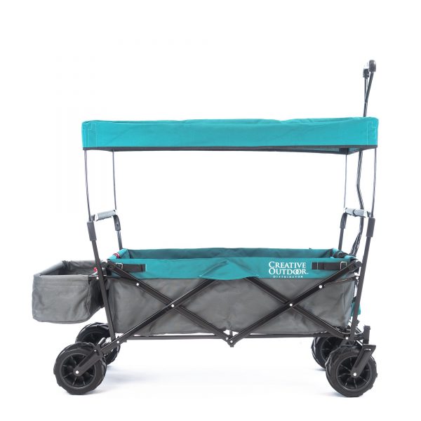 ALL-TERRAIN FOLDING WAGON WITH CANOPY | GRAY TEAL